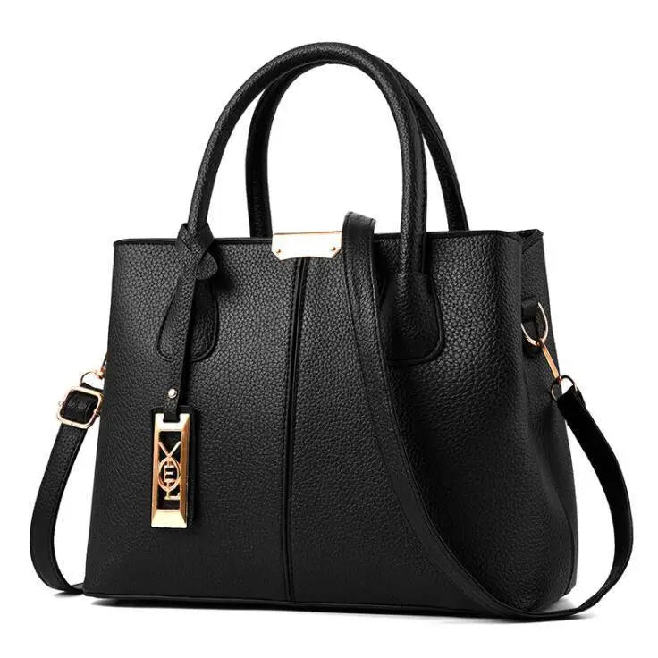 Chic Vintage Large Capacity Shoulder Bag - Stylish PU Leather Handbag for Casual Elegance