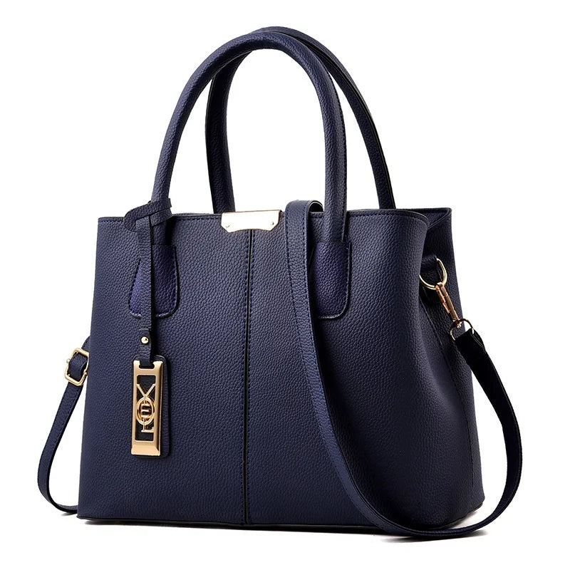 Chic Vintage Large Capacity Shoulder Bag - Stylish PU Leather Handbag for Casual Elegance